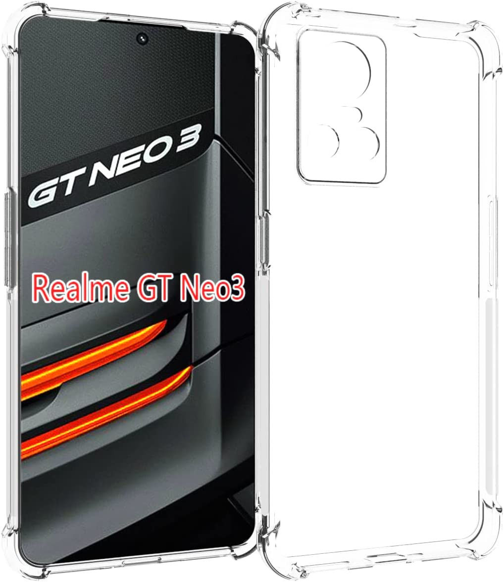 Realme GT Neo 3 Hoesje Schokbestendig en Dun TPU Transparant afbeelding 1