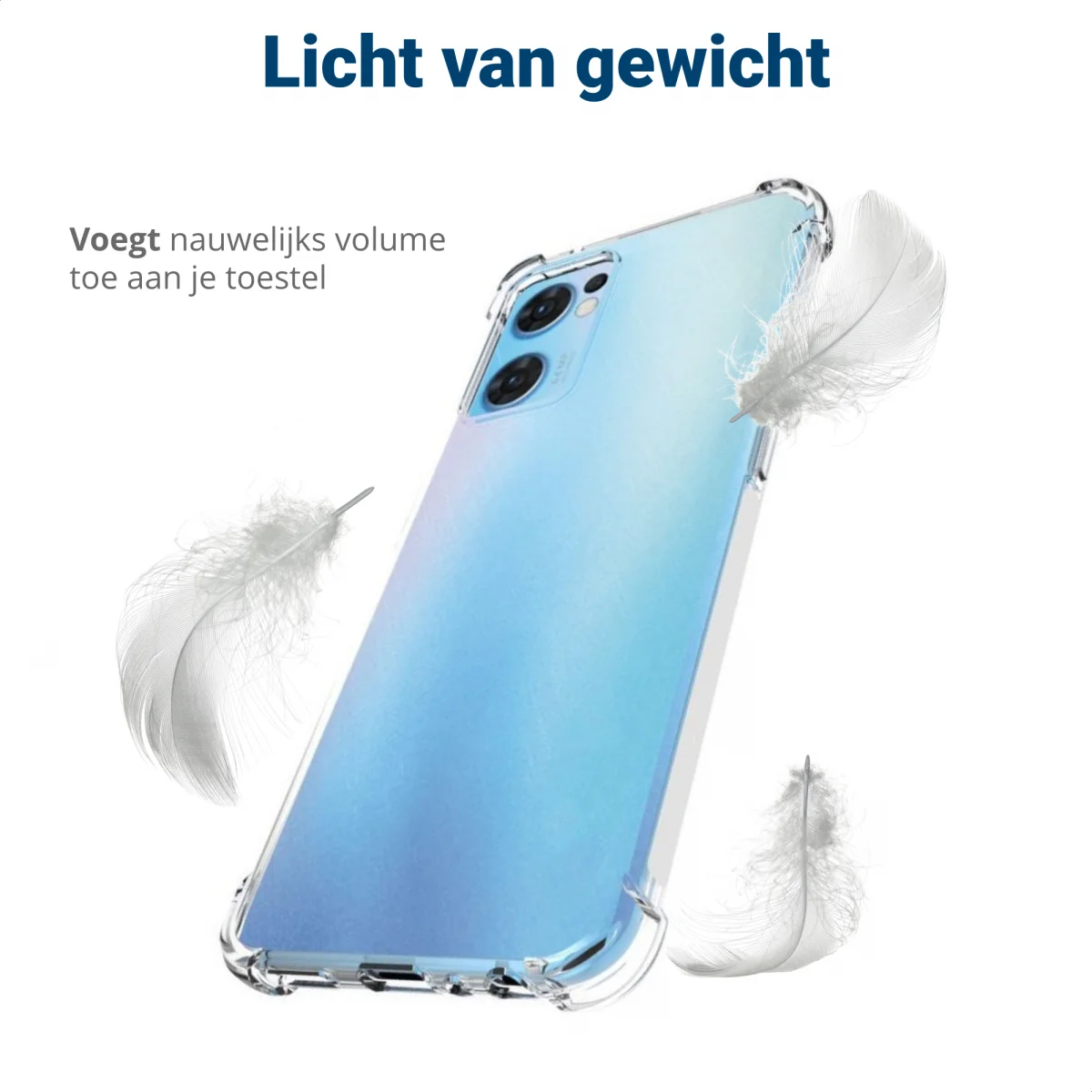 Oppo Find X5 Lite Hoesje Schokbestendig en Dun TPU Transparant afbeelding 4