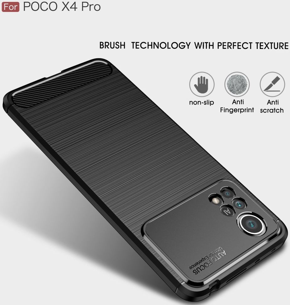 Xiaomi Poco X4 Pro Hoesje Geborsteld TPU Flexibele Back Cover Zwart afbeelding 7
