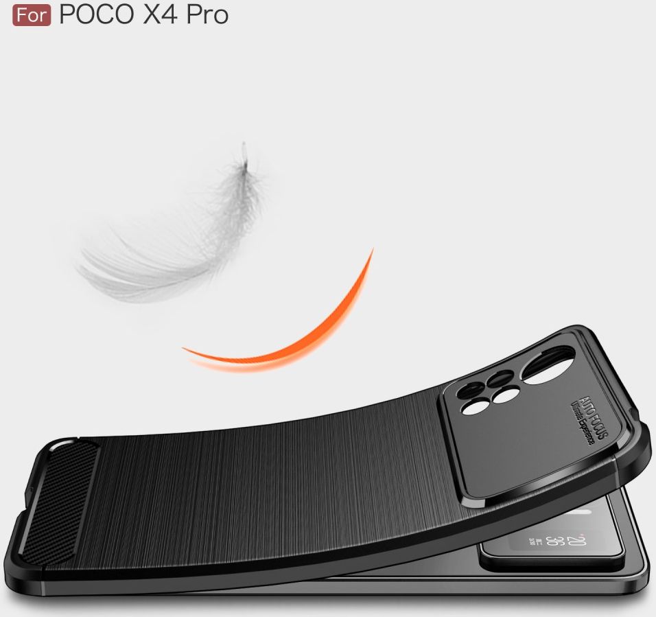 Xiaomi Poco X4 Pro Hoesje Geborsteld TPU Flexibele Back Cover Zwart afbeelding 6