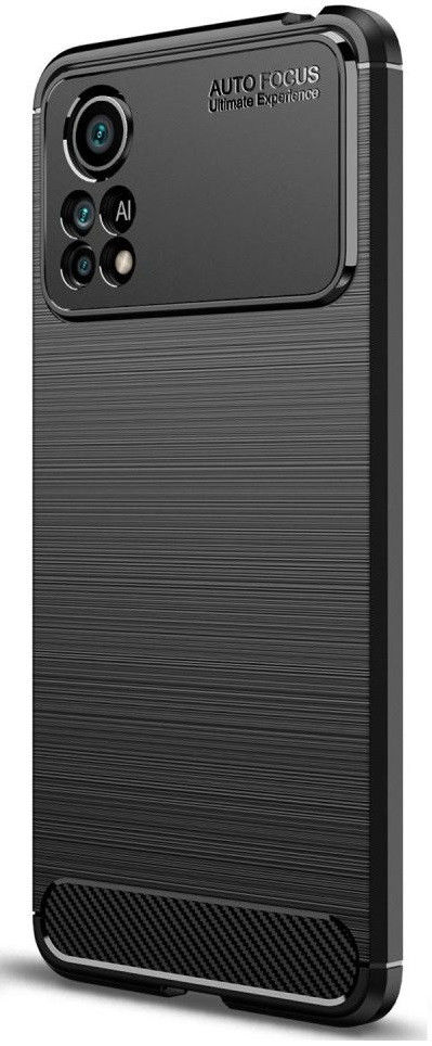 Xiaomi Poco X4 Pro Hoesje Geborsteld TPU Flexibele Back Cover Zwart afbeelding 1