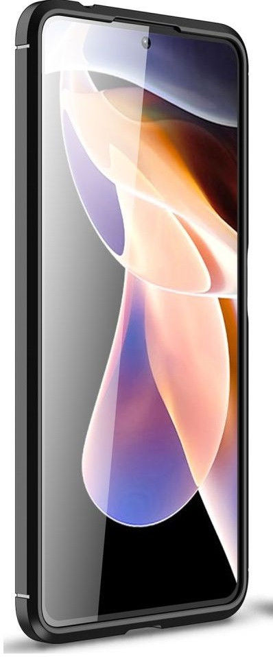 Xiaomi Poco X4 Pro Hoesje Geborsteld TPU Flexibele Back Cover Zwart afbeelding 2