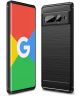 Google Pixel 7 Pro Hoesje Geborsteld TPU Back Cover Zwart
