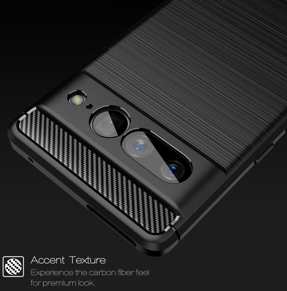 Google Pixel 7 Pro Hoesje Geborsteld TPU Back Cover Zwart afbeelding 7