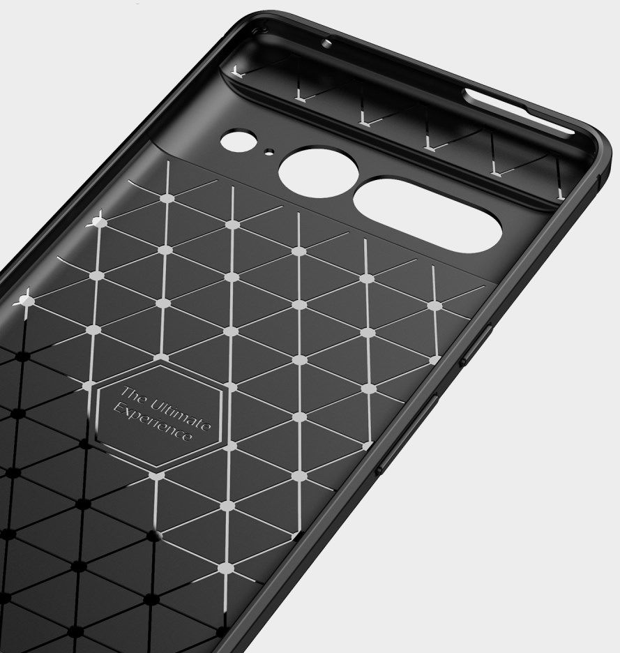 Google Pixel 7 Pro Hoesje Geborsteld TPU Back Cover Zwart afbeelding 8