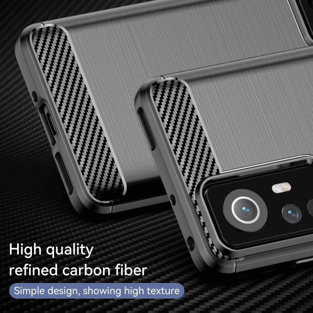 Xiaomi 12 / 12X Hoesje Geborsteld TPU Flexibele Back Cover Zwart afbeelding 5