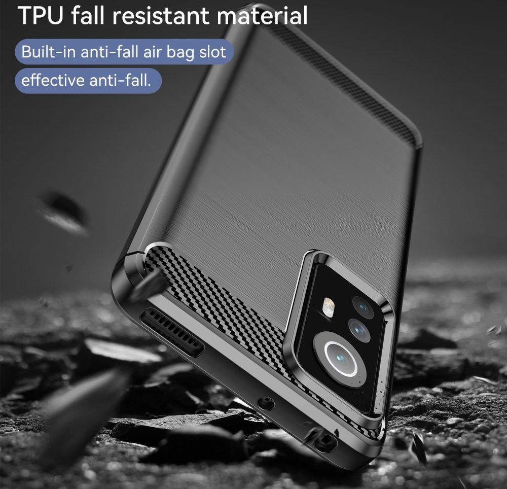 Xiaomi 12 / 12X Hoesje Geborsteld TPU Flexibele Back Cover Zwart afbeelding 4