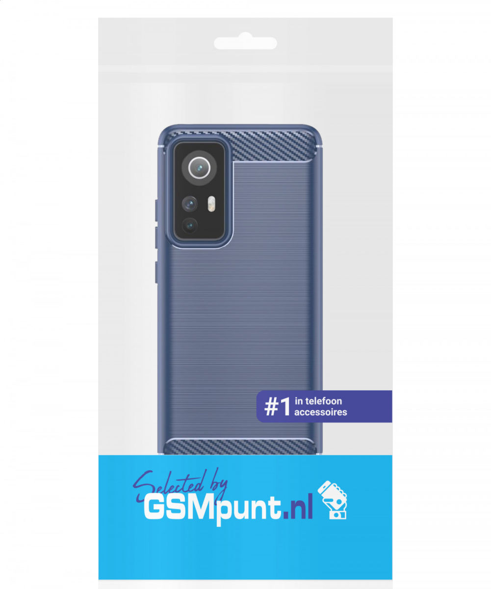 Xiaomi 12 / 12X Hoesje Geborsteld TPU Flexibele Back Cover Blauw afbeelding 11