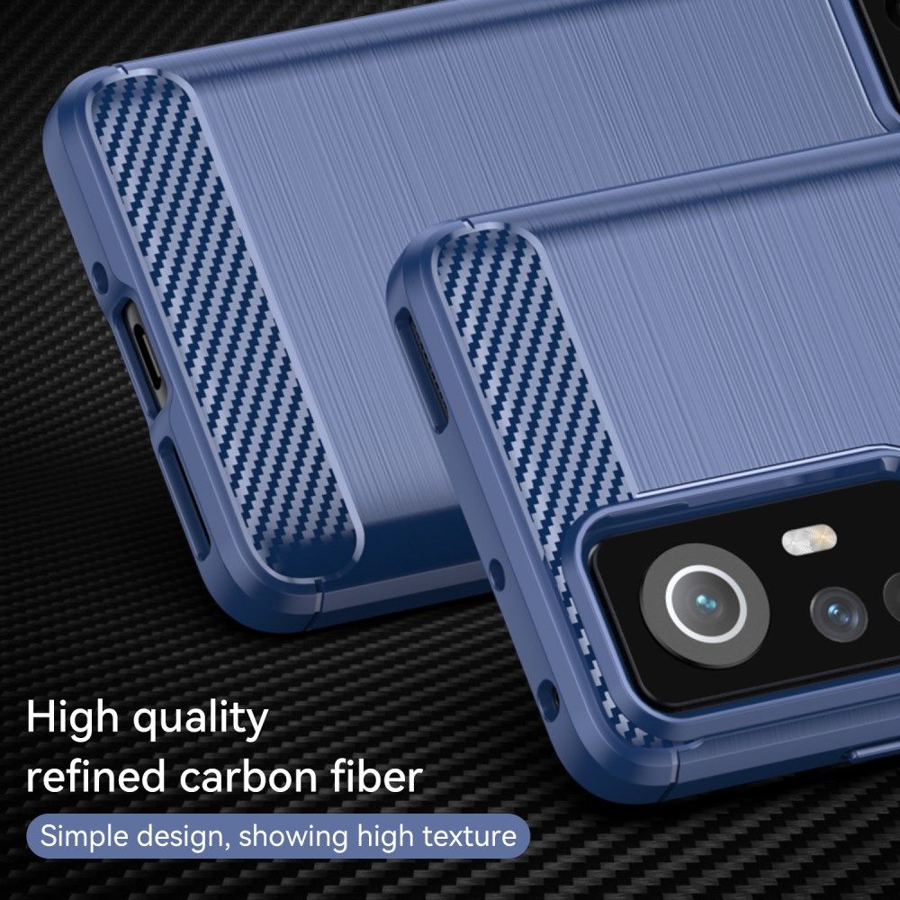 Xiaomi 12 / 12X Hoesje Geborsteld TPU Flexibele Back Cover Blauw afbeelding 5