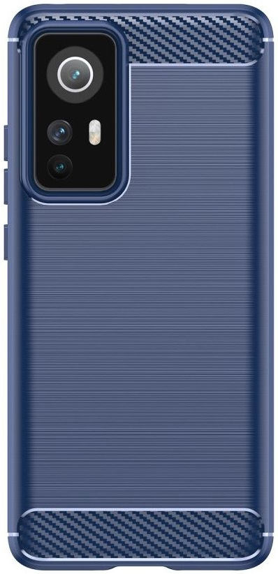 Xiaomi 12 / 12X Hoesje Geborsteld TPU Flexibele Back Cover Blauw afbeelding 2