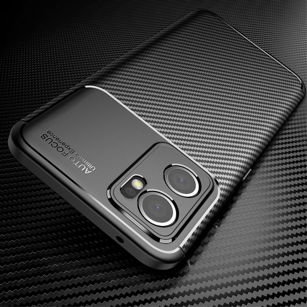 Oppo Find X5 Lite Hoesje Siliconen Carbon TPU Back Cover Zwart afbeelding 5