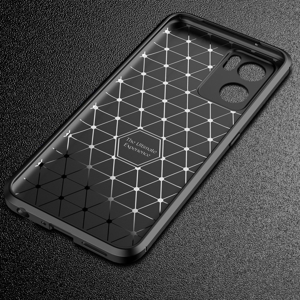 Oppo Find X5 Lite Hoesje Siliconen Carbon TPU Back Cover Zwart afbeelding 7