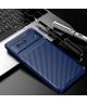 Google Pixel 7 Hoesje Siliconen Carbon TPU Back Cover Blauw