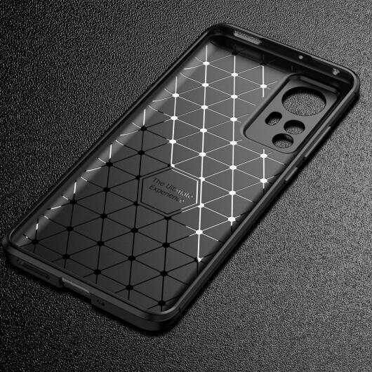 Xiaomi 12 / 12X Hoesje Siliconen Carbon TPU Back Cover Zwart afbeelding 8