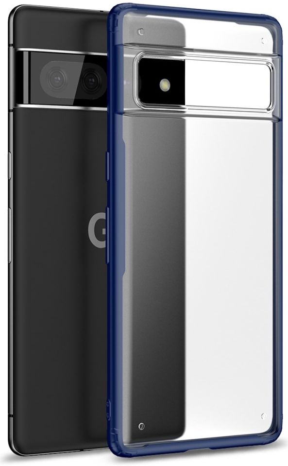 Google Pixel 7 Hoesje Armor Back Cover Transparant Blauw afbeelding 1