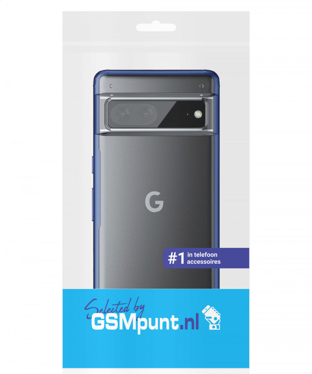 Google Pixel 7 Hoesje Armor Back Cover Transparant Blauw afbeelding 10