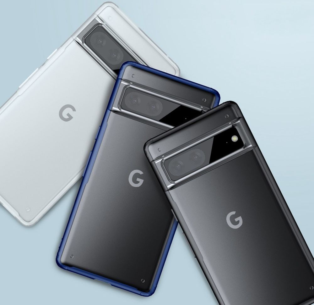 Google Pixel 7 Hoesje Armor Back Cover Transparant Blauw afbeelding 9