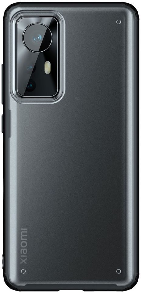 Xiaomi 12 / 12X Hoesje Armor Back Cover Transparant Zwart afbeelding 2