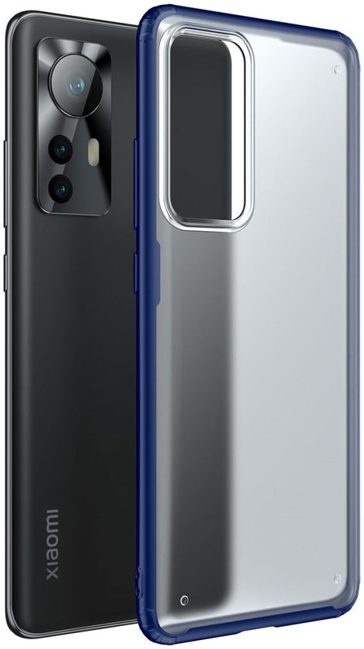 Xiaomi 12 / 12X Hoesje Armor Back Cover Transparant Blauw afbeelding 1
