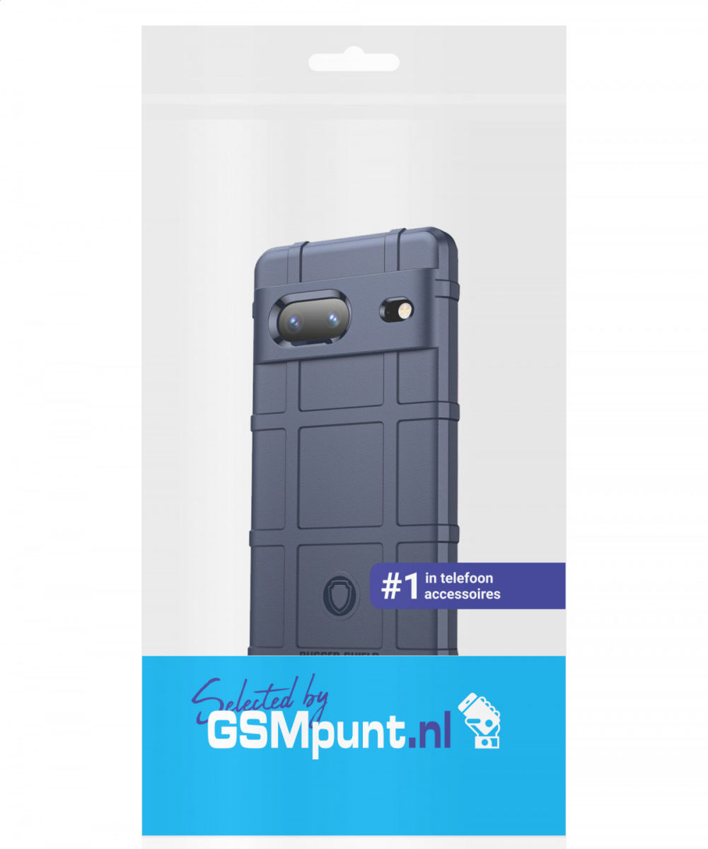 Google Pixel 7 Hoesje Shock Proof Rugged Shield Back Cover Blauw afbeelding 8