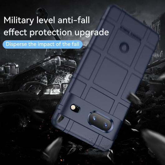 Google Pixel 7 Hoesje Shock Proof Rugged Shield Back Cover Blauw afbeelding 2
