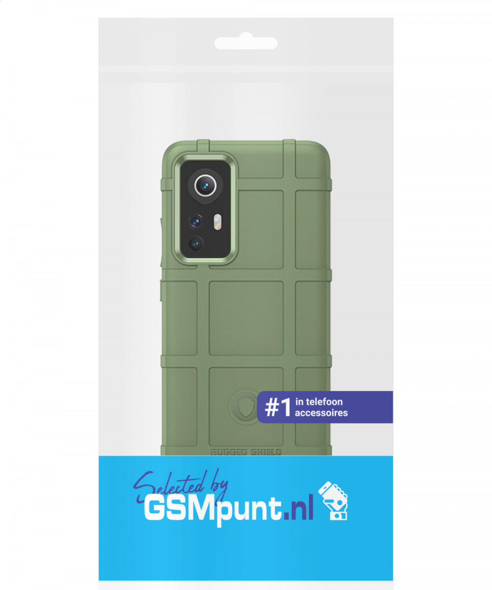 Xiaomi 12 Pro Hoesje Shock Proof Rugged Shield Back Cover Groen afbeelding 9