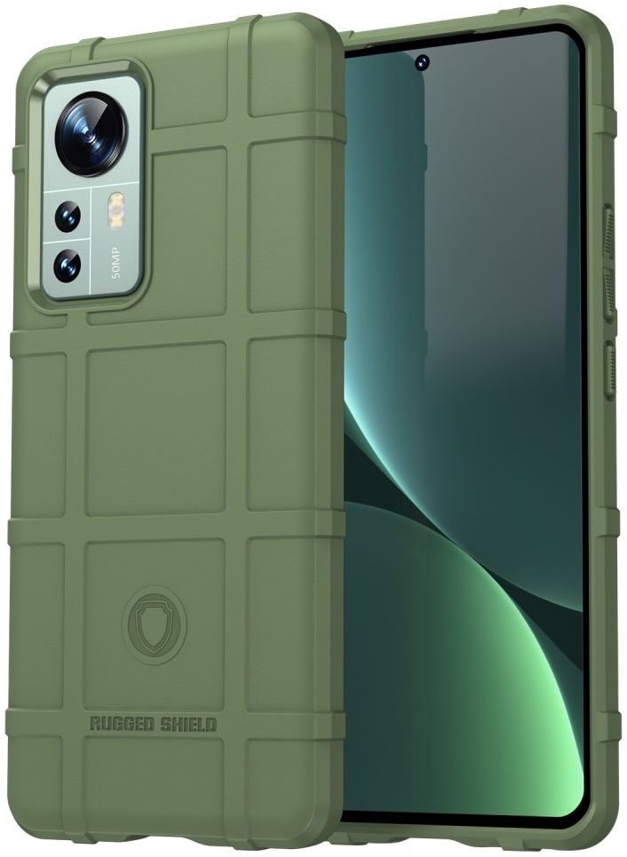 Xiaomi 12 Pro Hoesje Shock Proof Rugged Shield Back Cover Groen afbeelding 1