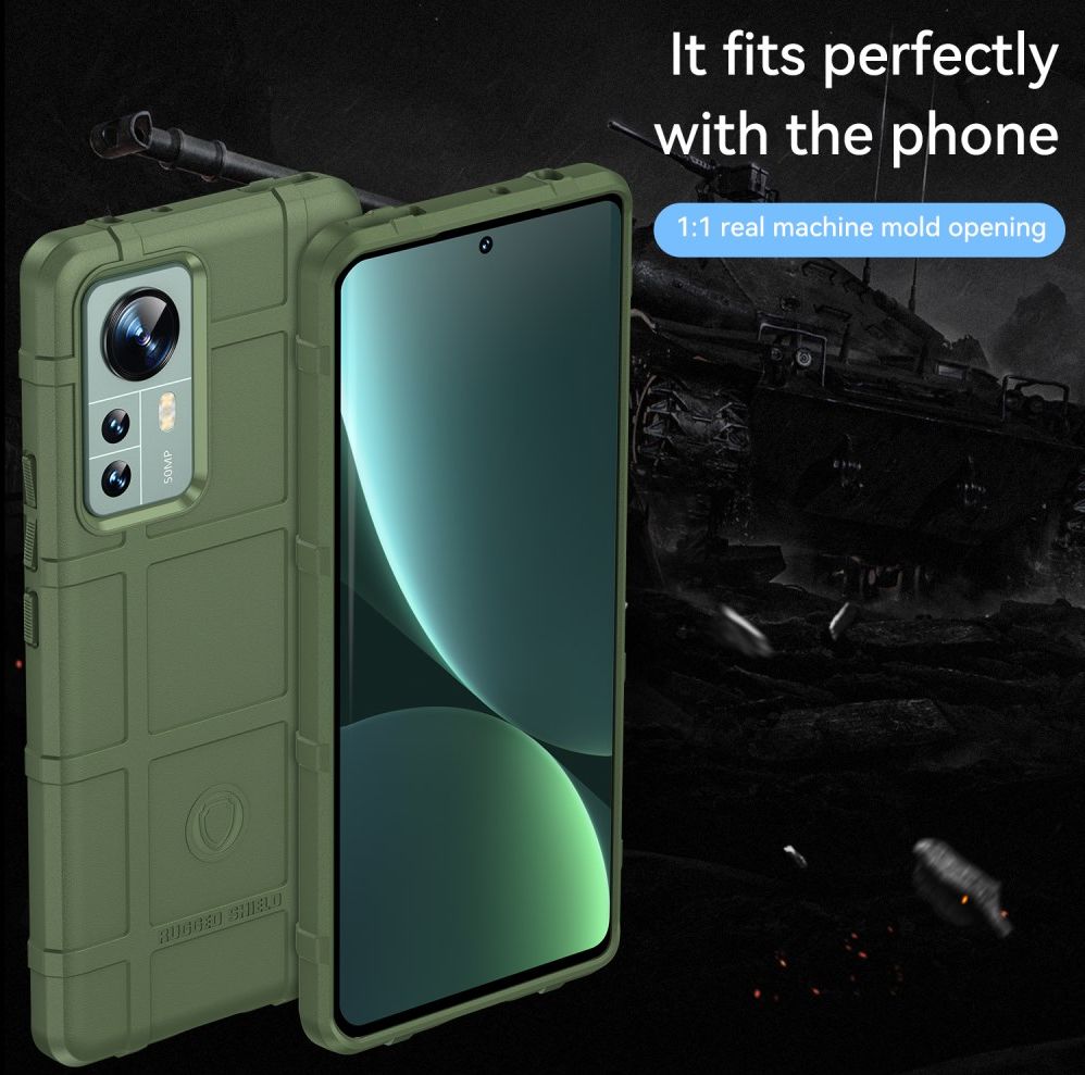 Xiaomi 12 Pro Hoesje Shock Proof Rugged Shield Back Cover Groen afbeelding 6