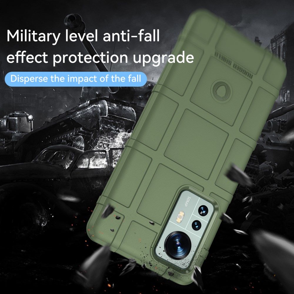 Xiaomi 12 Pro Hoesje Shock Proof Rugged Shield Back Cover Groen afbeelding 3
