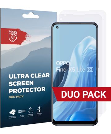 Rosso Oppo Find X5 Lite Ultra Clear Screen Protector Duo Pack Screen Protectors