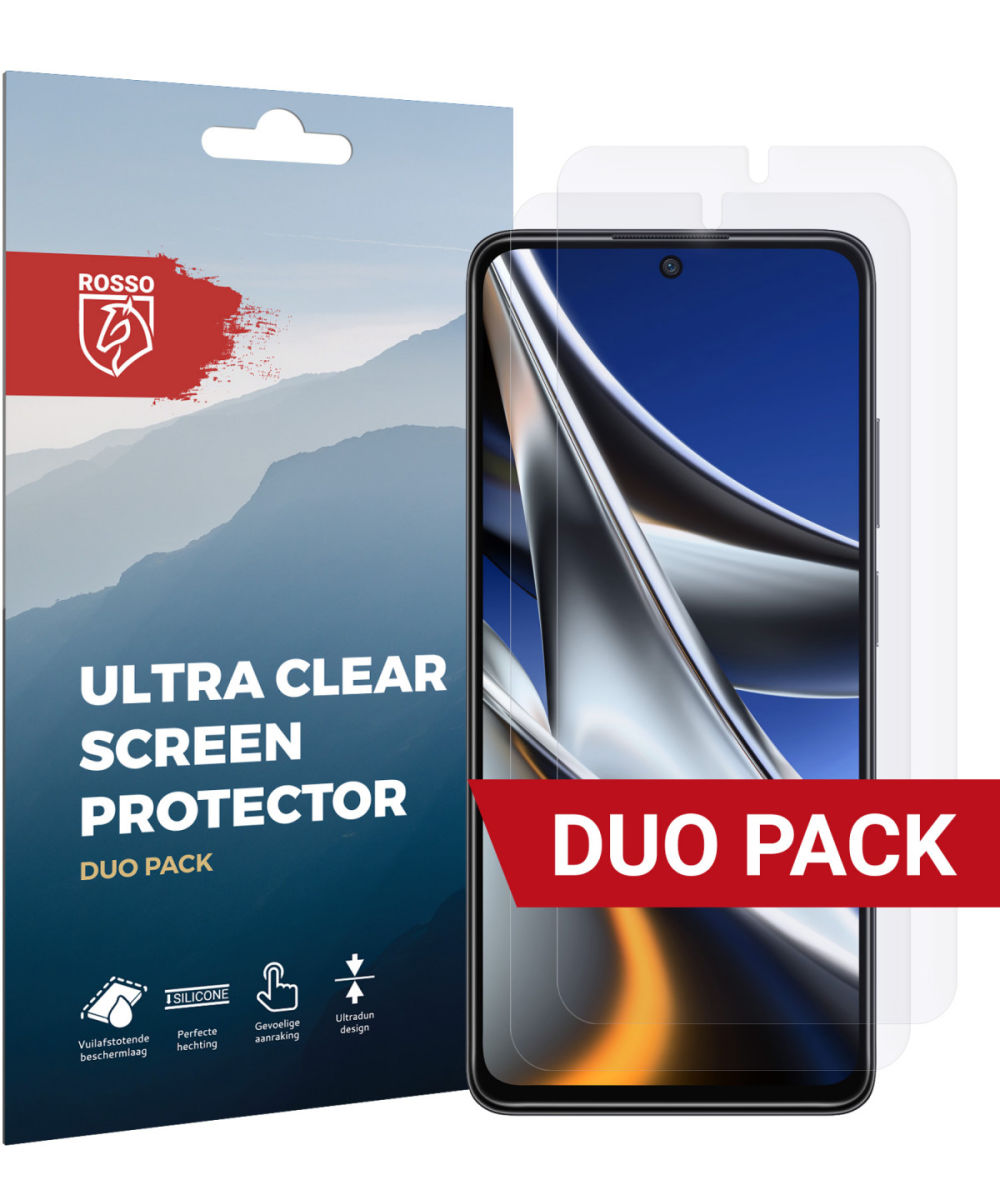 Rosso Xiaomi Poco X4 Pro Ultra Clear Screen Protector Duo Pack afbeelding 1