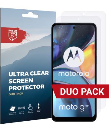 Rosso Motorola Moto G22 4G Ultra Clear Screen Protector Duo Pack Screen Protectors
