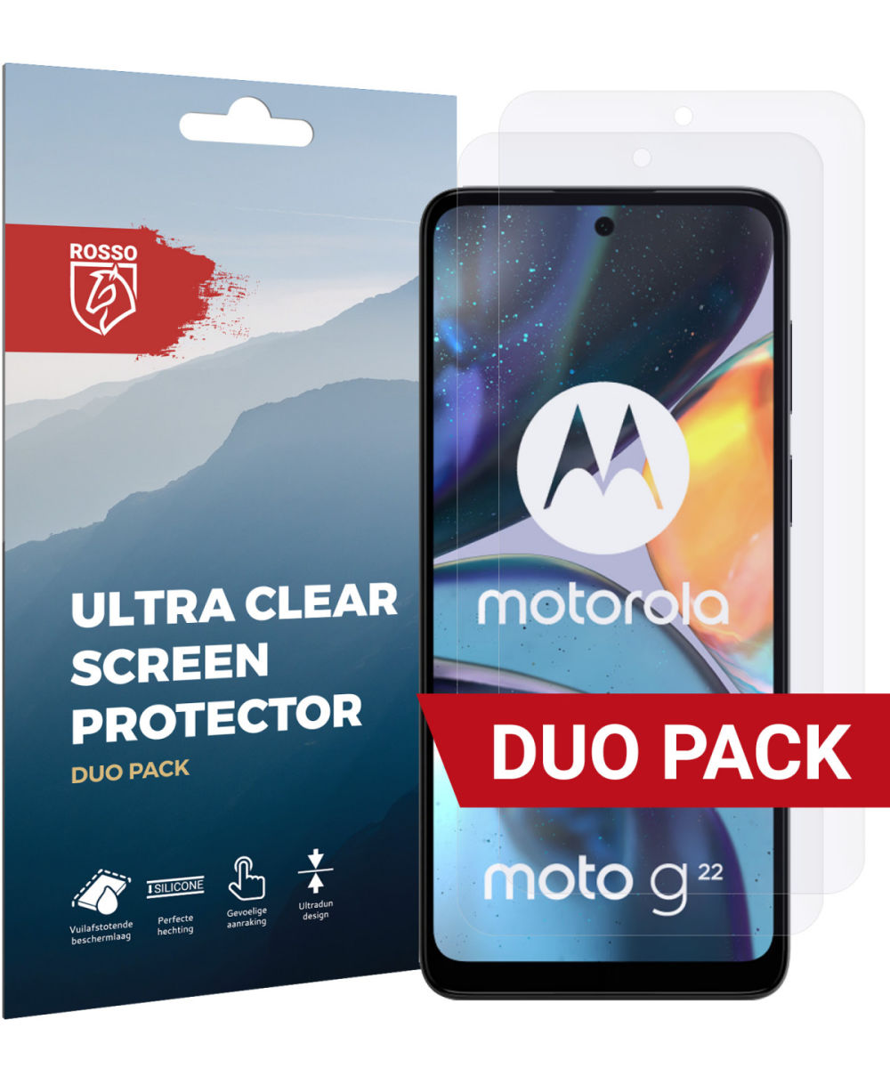 Rosso Motorola Moto G22 4G Ultra Clear Screen Protector Duo Pack afbeelding 1