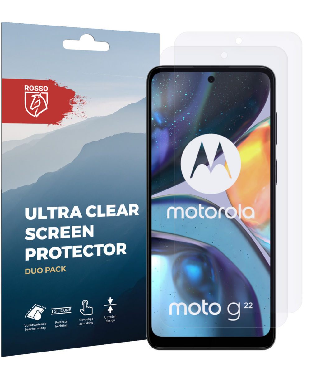 Rosso Motorola Moto G22 4G Ultra Clear Screen Protector Duo Pack afbeelding 6