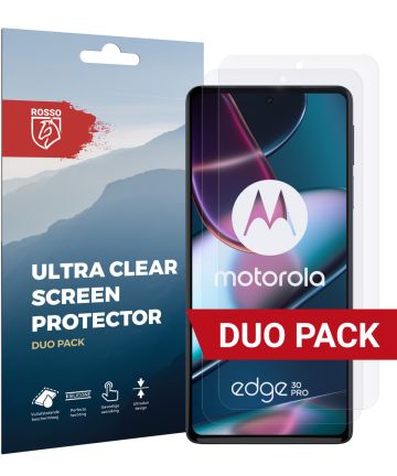 Rosso Motorola Edge 30 Pro Ultra Clear Screen Protector Duo Pack Screen Protectors