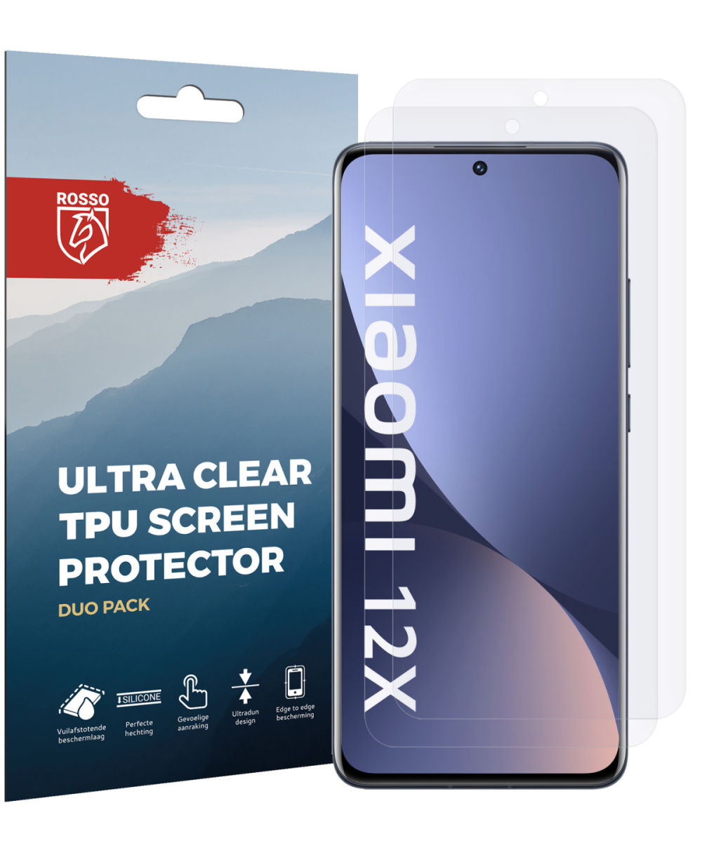 Rosso Xiaomi 12 / 12X Screen Protector Ultra Clear Duo Pack afbeelding 6
