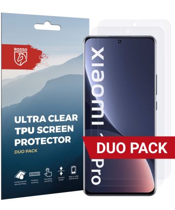 Rosso Xiaomi 12 Pro Screen Protector Ultra Clear Duo Pack Screen Protectors