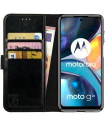 Rosso Element Motorola Moto G22 Hoesje Book Cover Wallet Zwart
