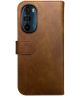 Rosso Element Motorola Edge 30 Pro Hoesje Book Cover Wallet Bruin
