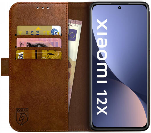 Rosso Element Xiaomi 12 / 12X Hoesje Book Cover Wallet Bruin afbeelding 1