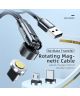 Essager 3A 540° Draaibare Magnetische USB-C naar USB Kabel 1M