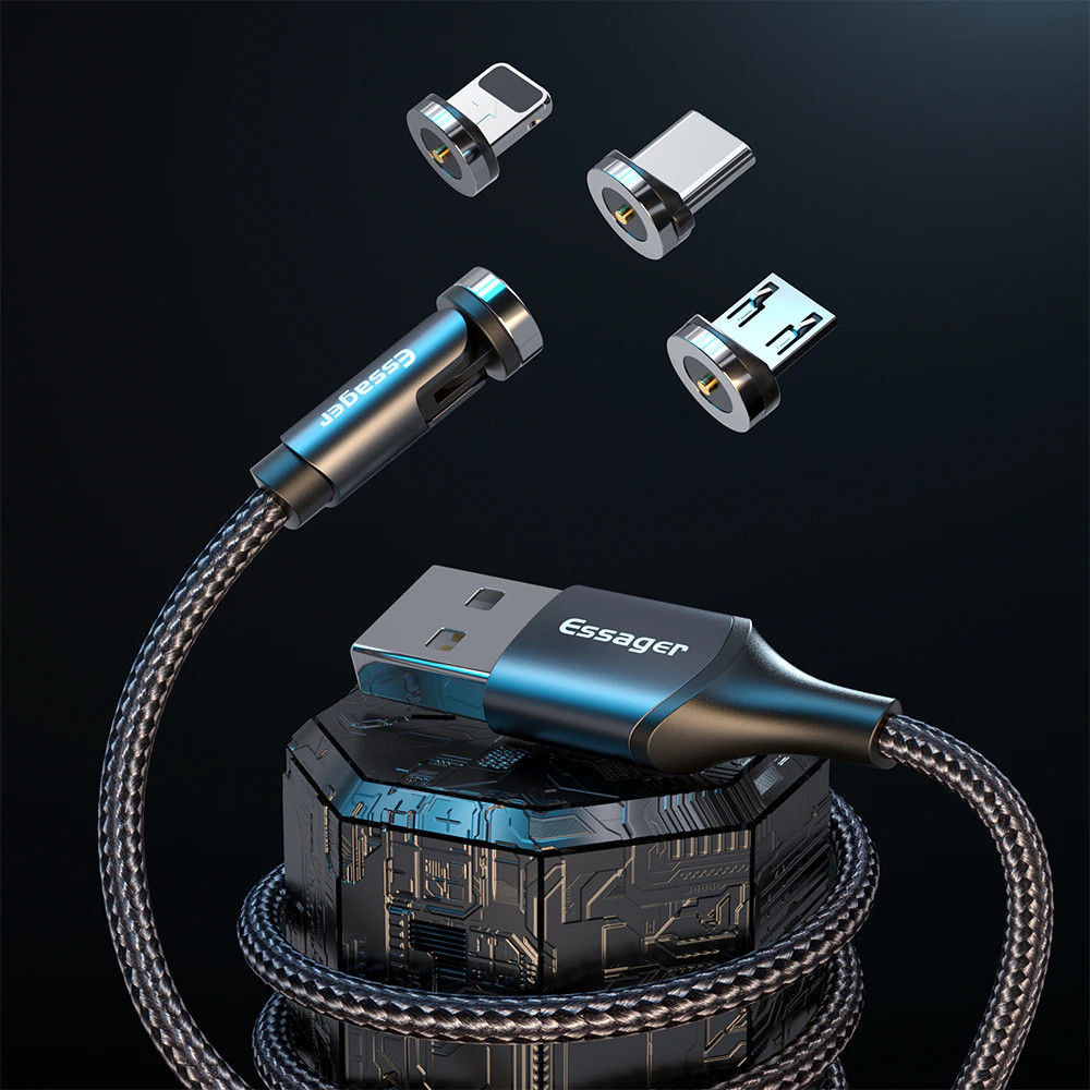 Essager 3A 540° Draaibare Magnetische USB-C naar USB Kabel 1M afbeelding 12