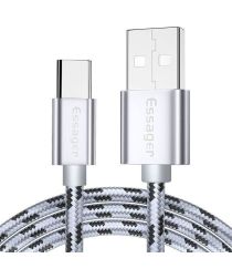 Essager 3A Gevlochten Fast Charge USB naar USB-C Kabel 2M