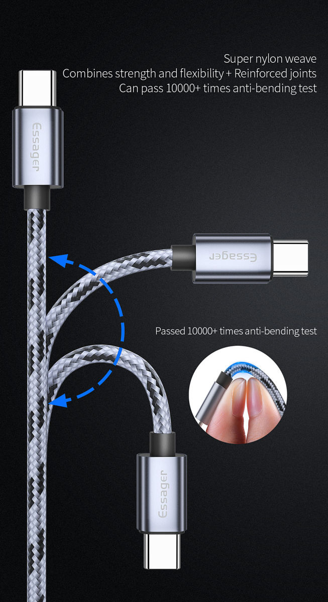 Essager 3A Gevlochten Fast Charge USB naar Micro USB Kabel 1M afbeelding 7