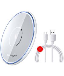Essager 15W Fast Charge Magnetische Draadloze Oplader Wit