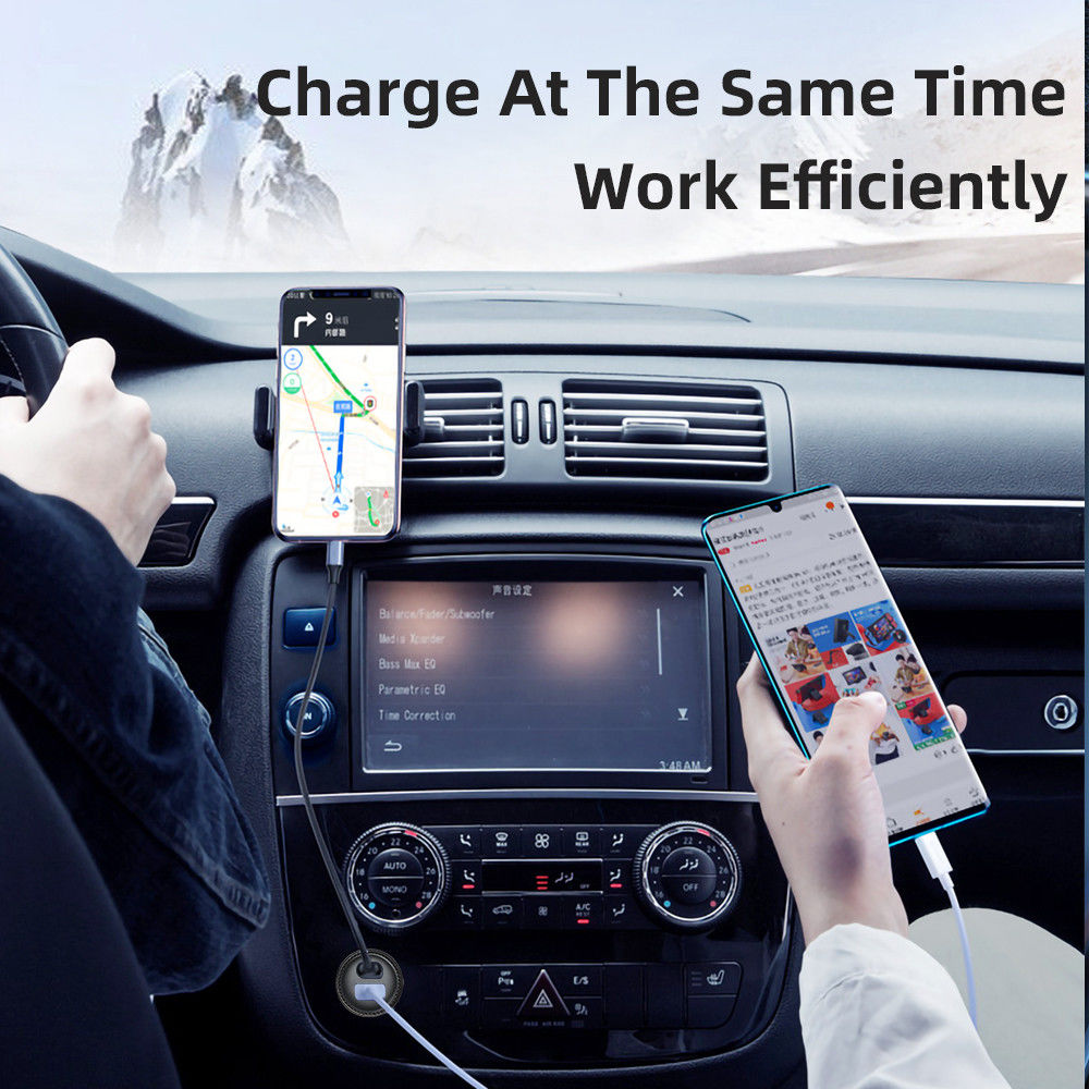 Essager USB/USB-C Autolader 20W Quick Charge 3.0 en Power Delivery 3.0 afbeelding 7