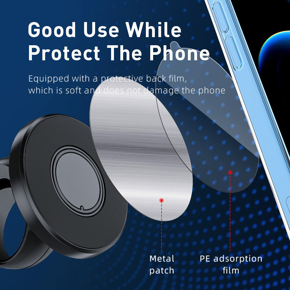 Essager Compacte Magnetische Ventilatierooster Telefoonhouder Zwart afbeelding 6