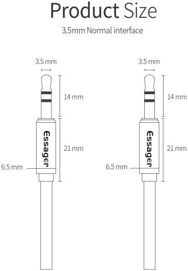 Essager AUX Verleng Kabel 3.5mm Jack naar 3.5mm Jack 3 Meter afbeelding 6