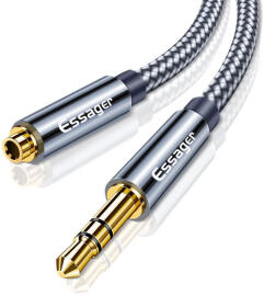 Essager 3.5mm Male naar 3.5mm Female AUX Verlengkabel Gevlochten 1M
