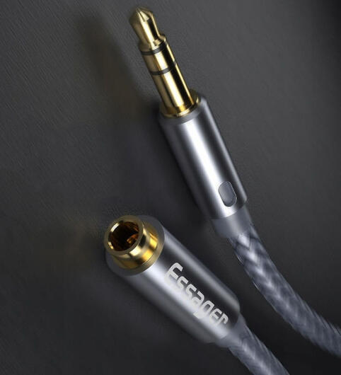 Essager 3.5mm Aux naar 3.5mm Jack Kabel 5 Meter Grijs afbeelding 5